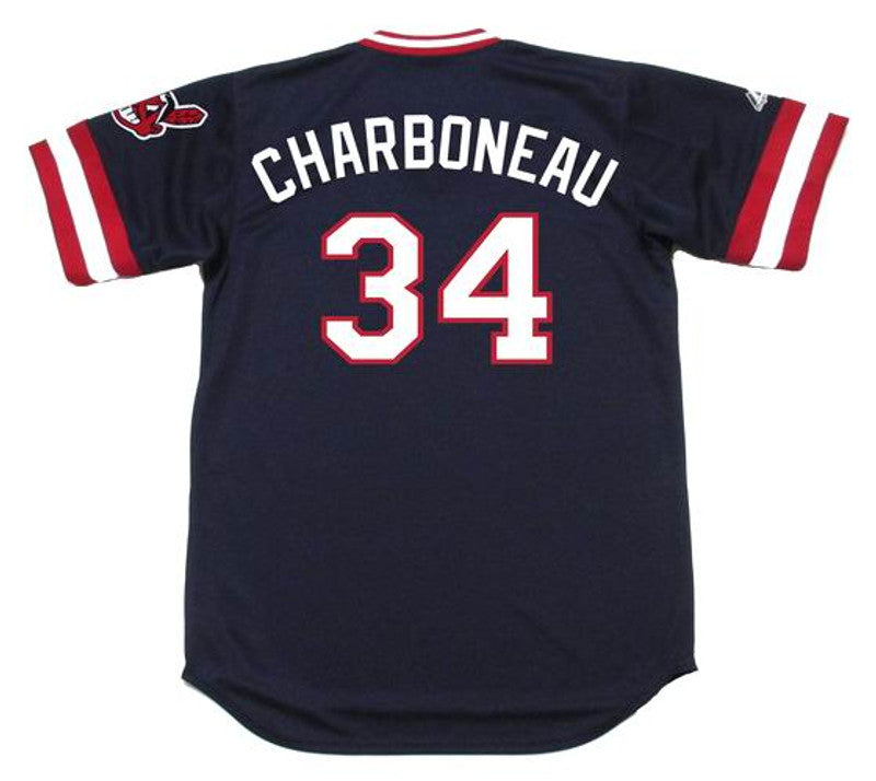 Cleveland Indians Joe Charboneau MLB jersey front view
