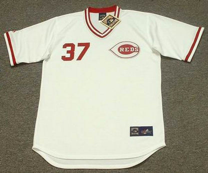 Cincinnati Reds Norm Charlton Cooperstown MLB jersey front view