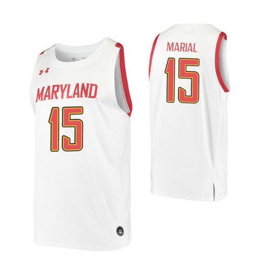 Maryland Terrapins 15 Chol Marial College Basketball Jersey White | Stitched Jersey RTJS 9041