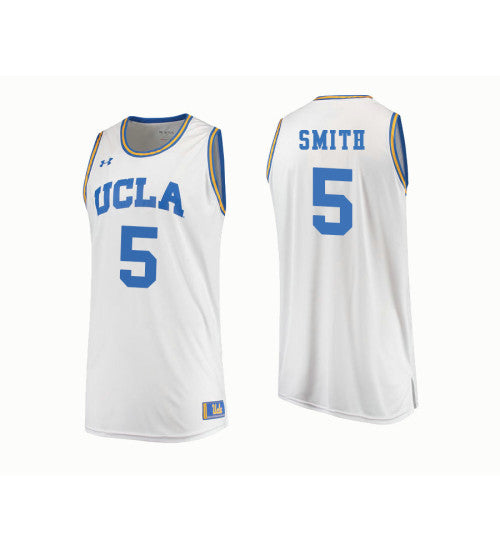 UCLA Bruins Chris Smith 10866 #5 White stitched throwback college basketball jersey