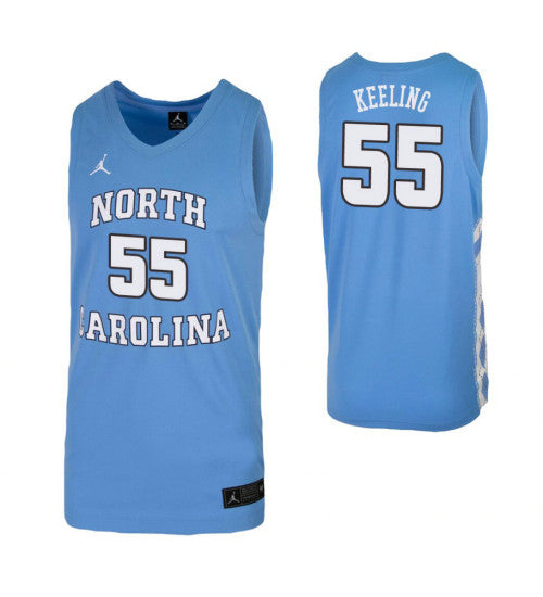 North Carolina Tar Heels 55 Christian Keeling Carolina Blue College Basketball Jersey 3769 | Stitched Jersey RTJS 7979