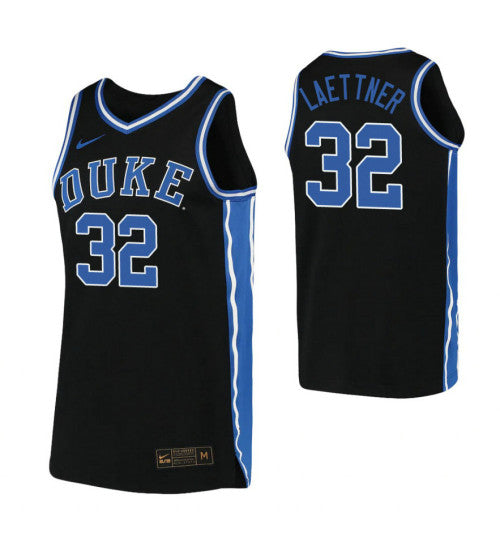 Christian Laettner College Basketball Jersey Black Duke Blue Devils stitched basketball jersey for game day fanwear