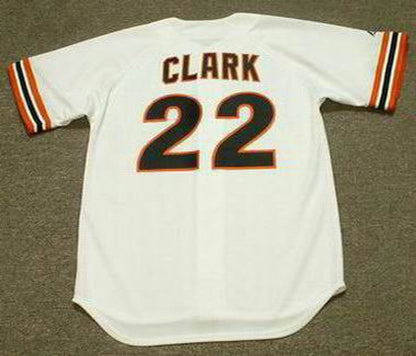 San Francisco Giants Will Clark Cooperstown MLB jersey front view