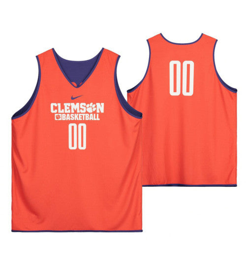 Clemson Tigers Orange Team Issued 0 College Basketball Jersey From The Basketball Program stitched basketball jersey for