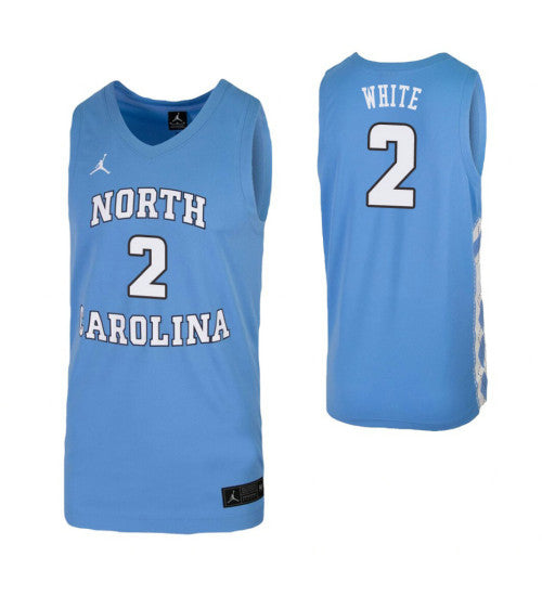 North Carolina Tar Heels #2 Coby White Carolina Blue College Basketball Jersey 9455 stitched college jersey