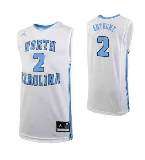 North Carolina Tar Heels #2 Cole Anthony White College Basketball Jersey stitched college jersey