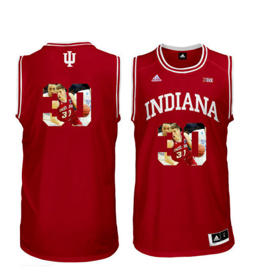 Indiana Hoosiers 30 Collin Hartman College Basketball Jersey Red 1784 stitched retro jersey