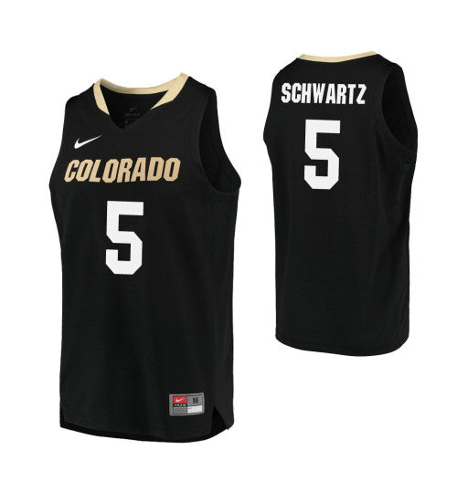 Colorado Buffaloes 5 Dshawn Schwartz College Basketball Jersey Black | Stitched Jersey RTJS 5024