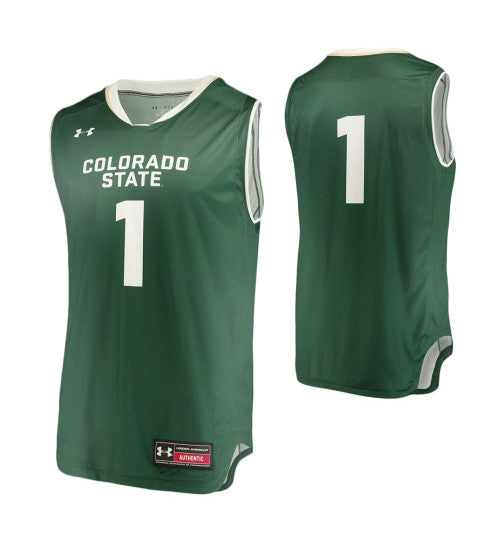 Colorado State Rams 1 Performance Basketball College Basketball Jersey Green | Stitched Jersey RTJS 5021