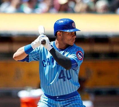 Chicago Cubs Willson Contreras 1980s Cooperstown MLB jersey front view