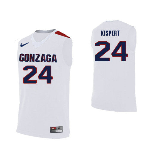 Gonzaga Bulldogs Corey Kispert College Basketball Jersey White 1561 stitched retro jersey