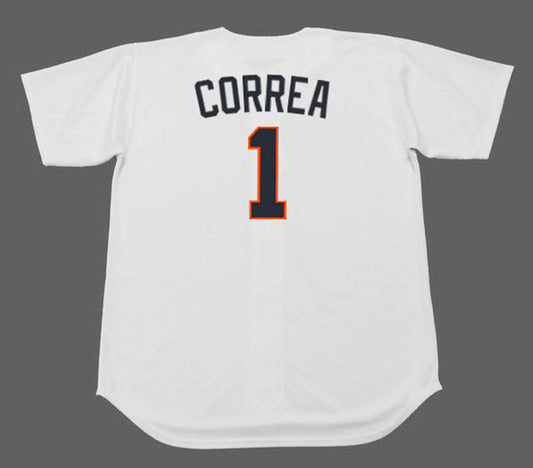 Carlos Correa Houston Colt 45S 1960S Home Baseball Throwback Baseball Jersey jersey front view