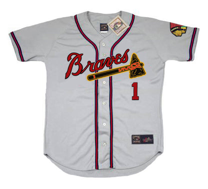 Del Crandall Milwaukee Braves 1955 Away Throwback Baseball Jersey jersey front view