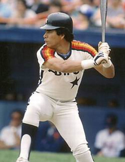 Houston Astros 1980s Cooperstown Name Number MLB jersey front view