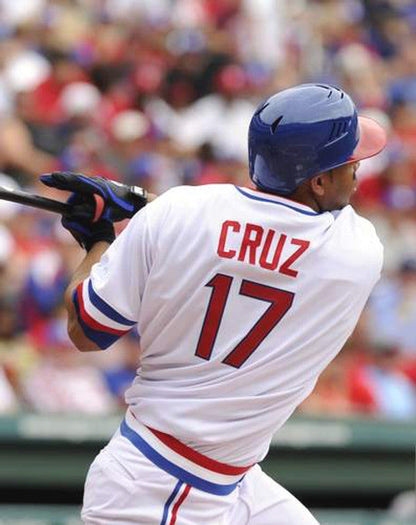 Texas Rangers Nelson Cruz 1970s MLB jersey front view