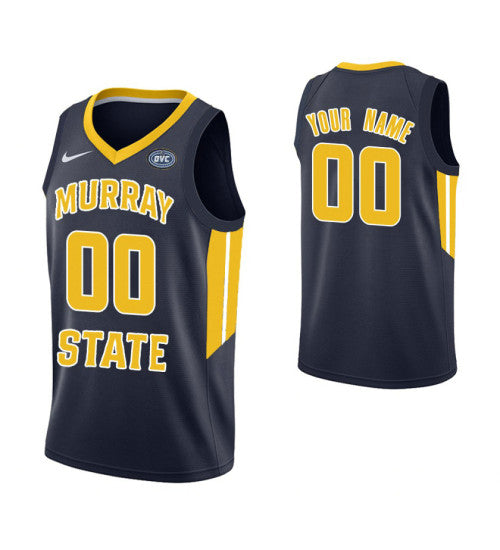 Murray State Racers Custom College Basketball Jersey Navy | Stitched Jersey RTJS 9007