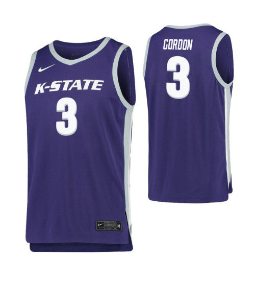 Kansas State Wildcats 3 Dajuan Gordon Purple College Basketball Jersey | Stitched Jersey RTJS 3701