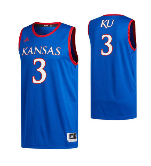 Kansas Jayhawks 3 Dajuan Harris College Basketball Jersey Royal stitched retro jersey
