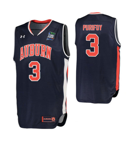 Auburn Tigers 3 Danjel Purifoy Navy College Basketball Jersey stitched basketball jersey for game day fanwear