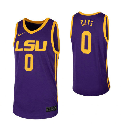 Lsu Tigers 0 Darius Days Purple College Basketball Jersey | Stitched Jersey RTJS 3349