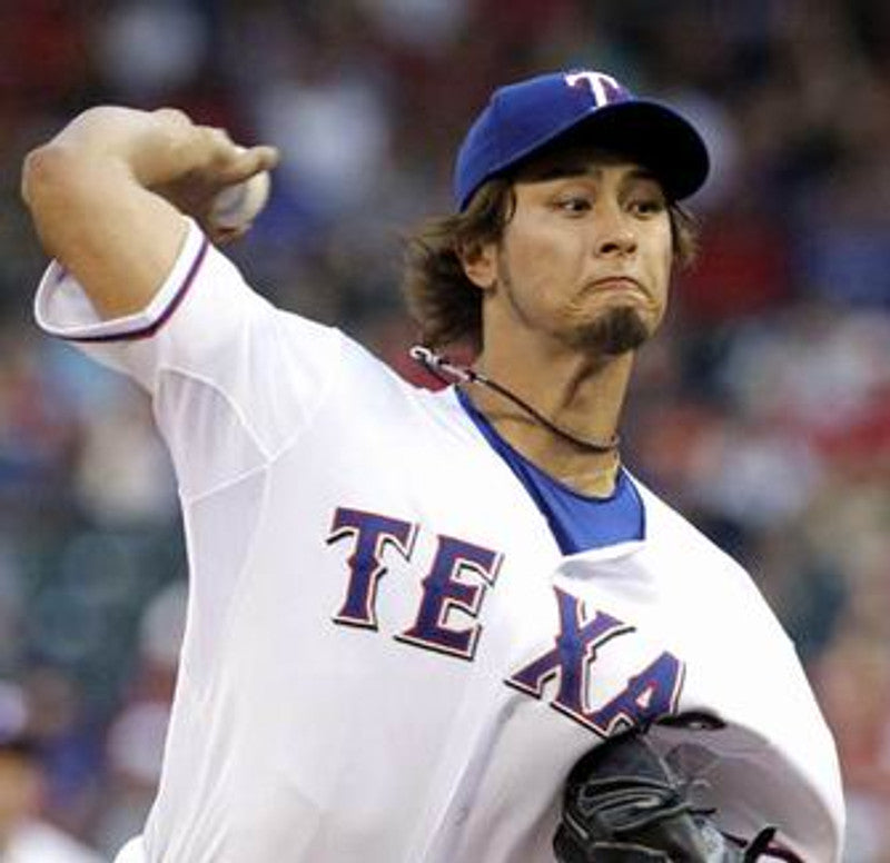 Texas Rangers Yu Darvish 1980s Cooperstown MLB jersey front view