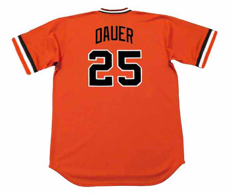 Baltimore Orioles Rich Dauer Cooperstown MLB jersey front view
