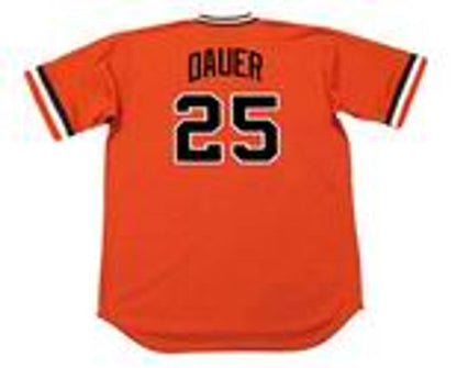 Baltimore Orioles Rich Dauer Cooperstown MLB jersey front view