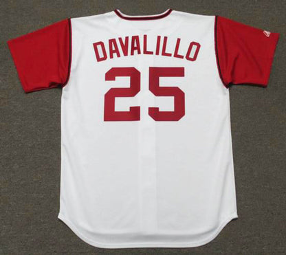 Cleveland Indians Vic Davalillo Cooperstown MLB jersey front view