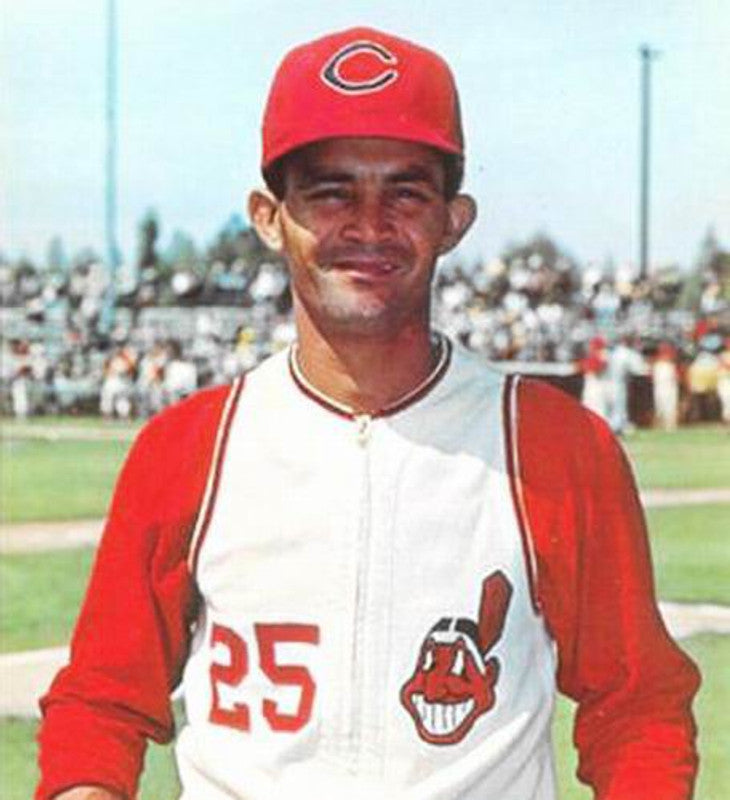 Cleveland Indians Vic Davalillo Cooperstown MLB jersey front view