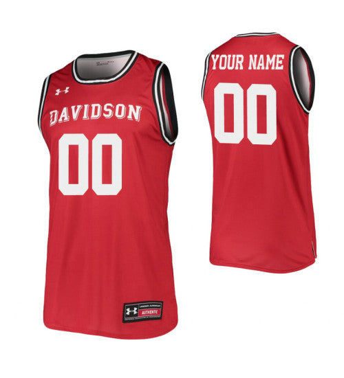 Davidson Wildcats Custom Jersey Red stitched sports jersey for game day fanwear