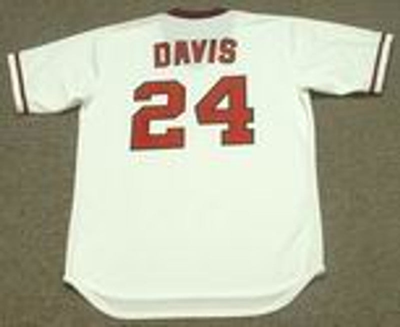Chili Davis California Angels Cooperstown Throwback Home Baseball Stitched Jersey jersey front view