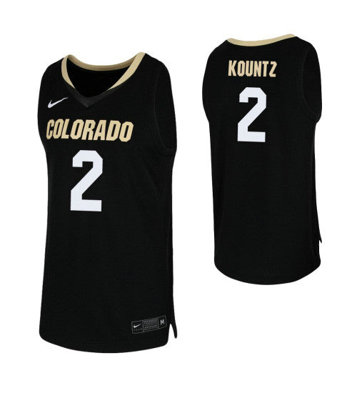 Colorado Buffaloes 2 Daylen Kountz Black College Basketball Jersey | Stitched Jersey RTJS 5038