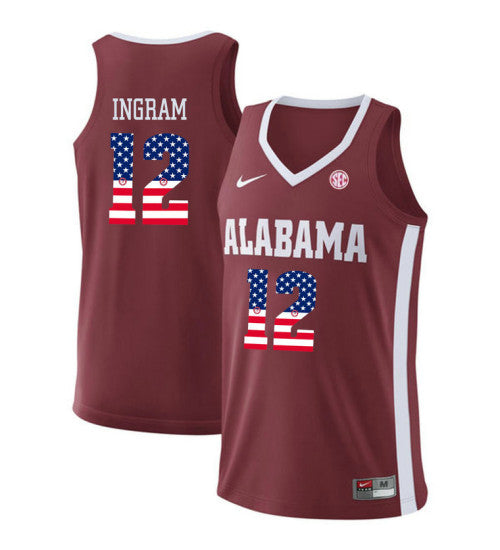 Alabama Crimson Tide 12 Dazon Ingram College Basketball Jersey Red 5924 | Stitched Jersey RTJS 5824