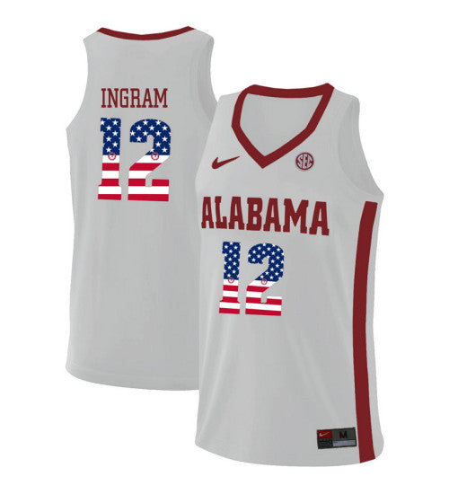 Alabama Crimson Tide 12 Dazon Ingram College Basketball Jersey White 5926 | Stitched Jersey RTJS 5822