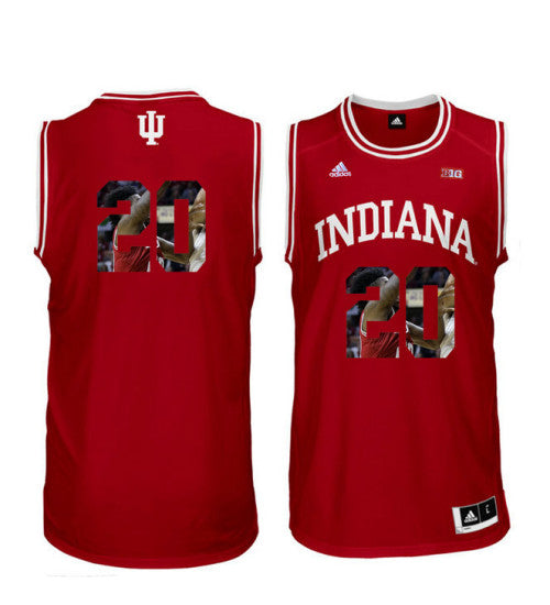 Indiana Hoosiers 20 Deron Davis College Basketball Jersey Red 1740 stitched retro jersey