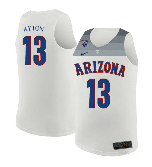 Arizona Wildcats 13 Deandre Ayton College Basketball Jersey White 236 stitched basketball jersey for game day fanwear