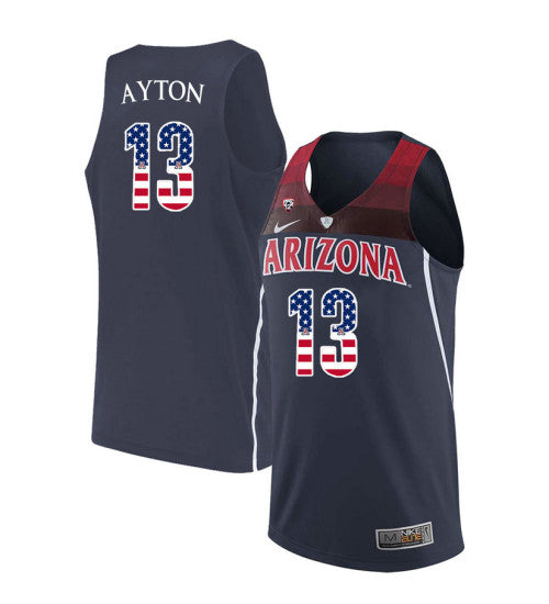 Arizona Wildcats 13 Deandre Ayton College Basketball Jersey Navy | Stitched Jersey RTJS 5612