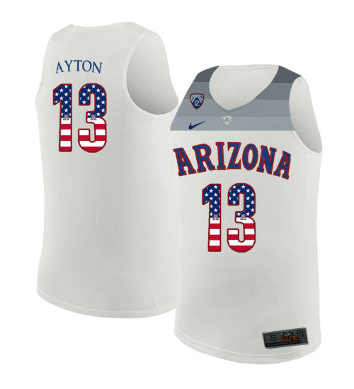 Arizona Wildcats 13 Deandre Ayton College Basketball Jersey White 6139 | Stitched Jersey RTJS 5609