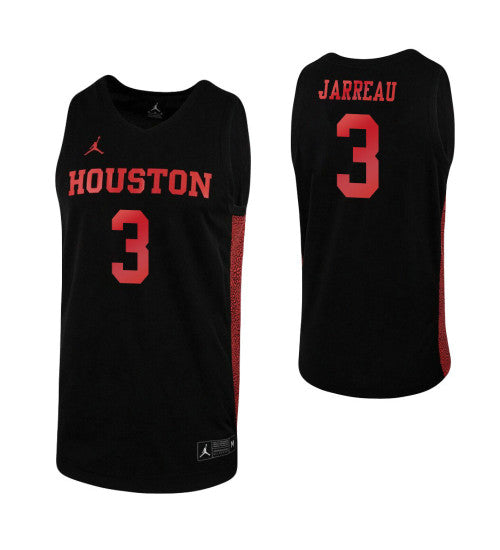 Houston Cougars 3 Dejon Jarreau Black College Basketball Jersey stitched retro jersey