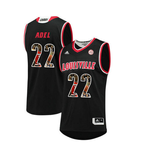 Louisville Cardinals 22 Deng Adel College Basketball Jersey Black | Stitched Jersey RTJS 3479
