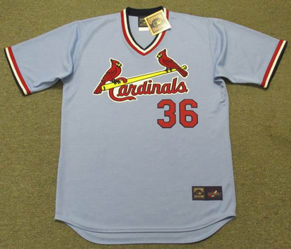 John Denny St Louis Cardinals 1978 Cooperstown Away Baseball Stitched Jersey jersey front view