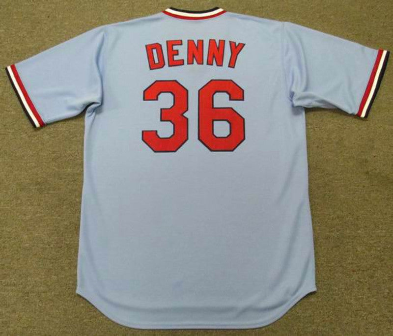 John Denny St Louis Cardinals 1978 Cooperstown Away Baseball Stitched Jersey jersey front view