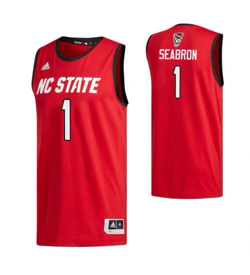 NC State Wolfpack #1 Dereon Seabron College Basketball Jersey Red stitched college jersey