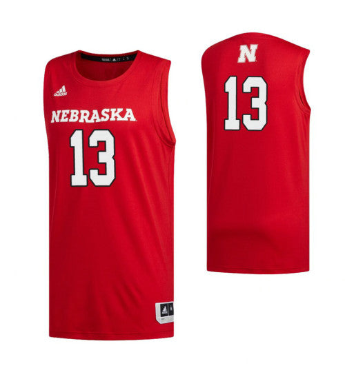 Nebraska Cornhuskers 13 Derrick Walker College Basketball Jersey Scarlet | Stitched Jersey RTJS 8192