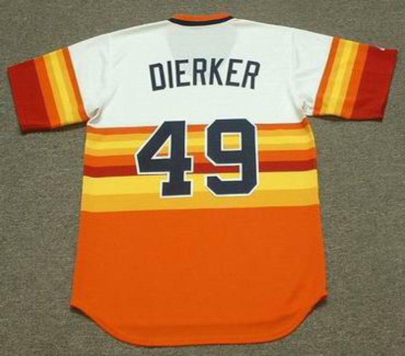 Houston Astros Larry Dierker 1970s Cooperstown MLB jersey front view