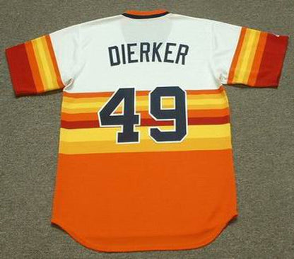 Houston Astros Larry Dierker 1970s Cooperstown MLB jersey front view