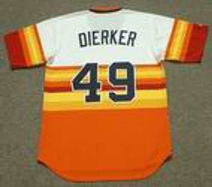 Houston Astros Larry Dierker 1970s Cooperstown MLB jersey front view