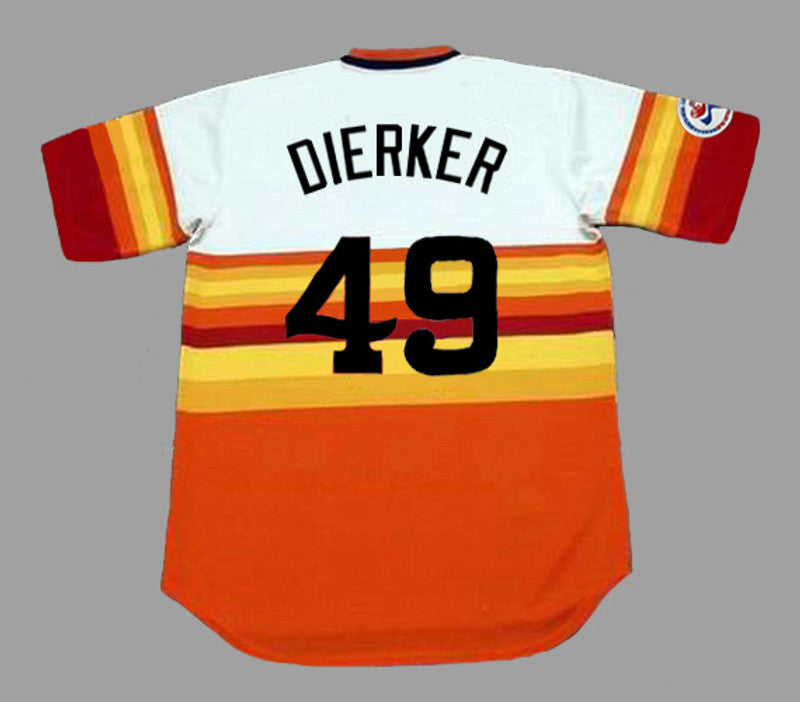 Houston Astros Larry Dierker Cooperstown MLB jersey front view