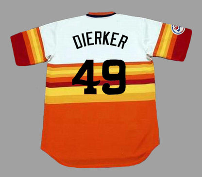 Houston Astros Larry Dierker Cooperstown MLB jersey front view
