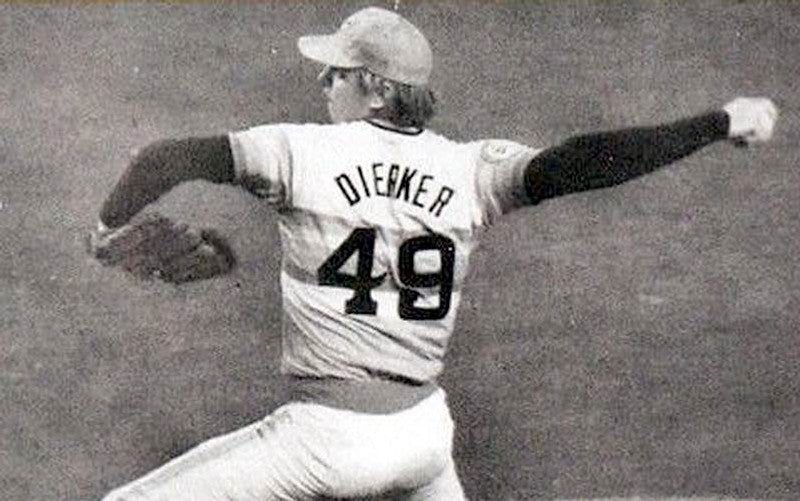 Houston Astros Larry Dierker Cooperstown MLB jersey front view